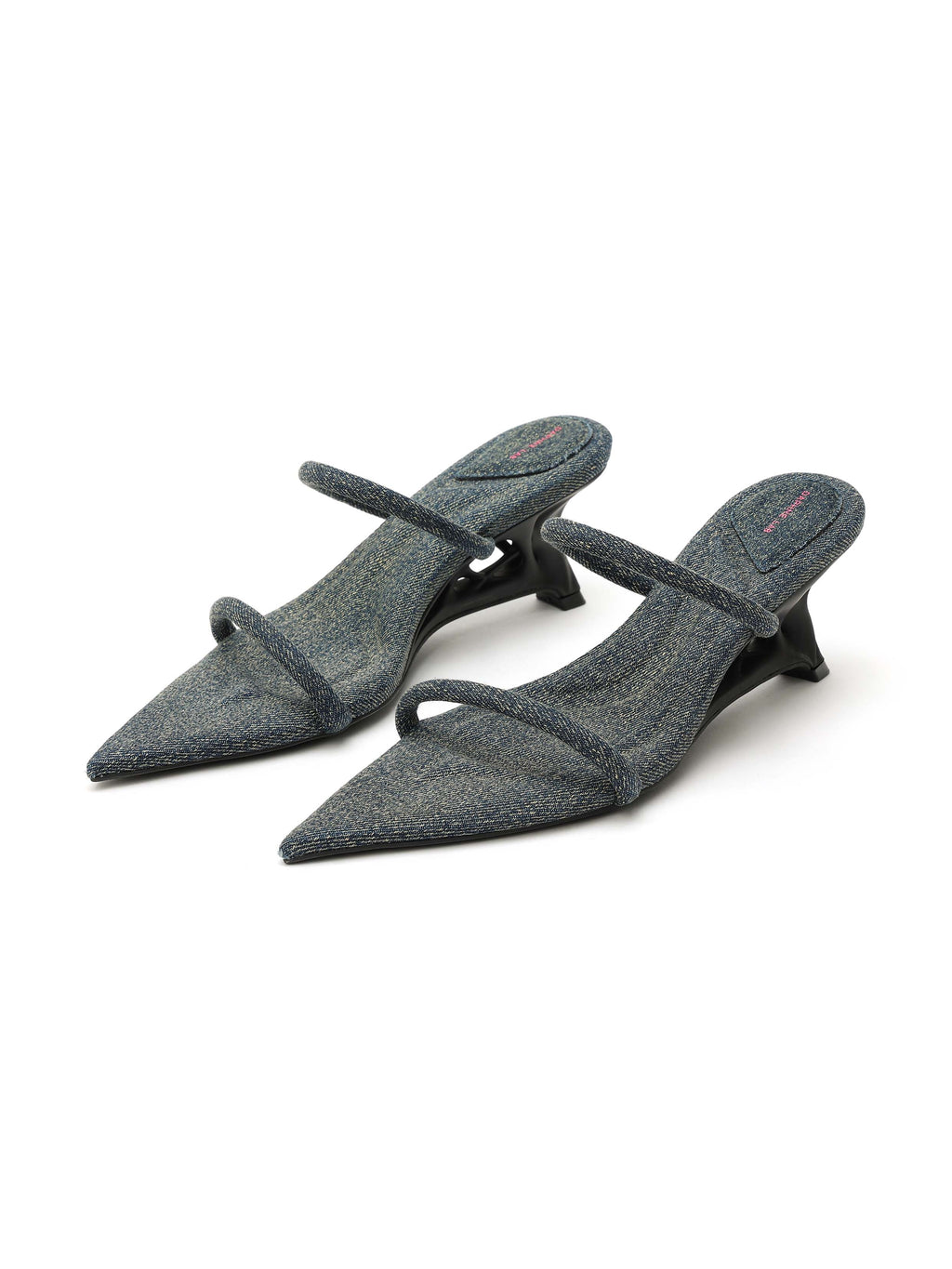 HEMERA 3D-Printed Heel Strappy Sandals Blue Denim