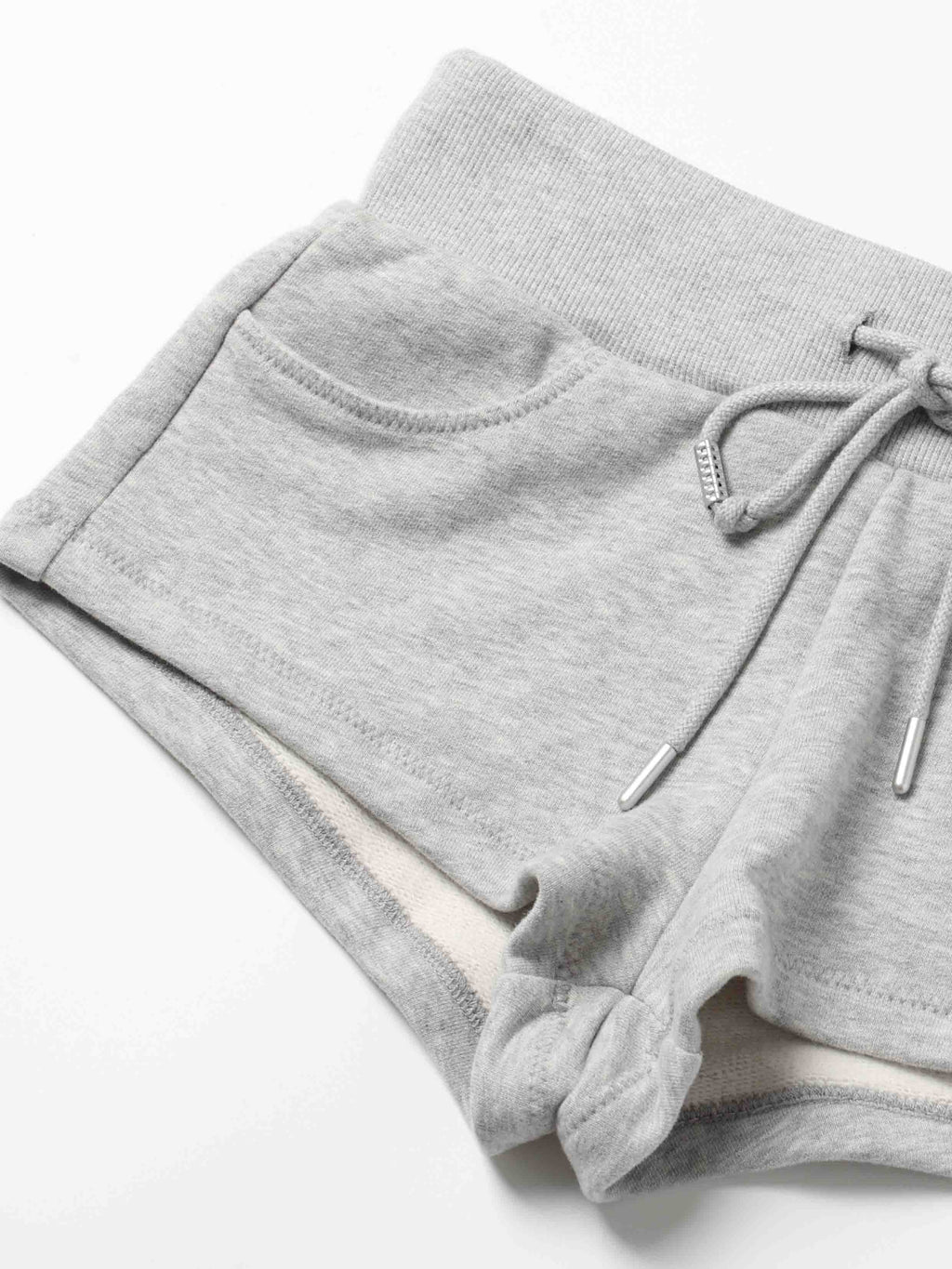 Detachable Belt Bag Knit Shorts Heather Gray