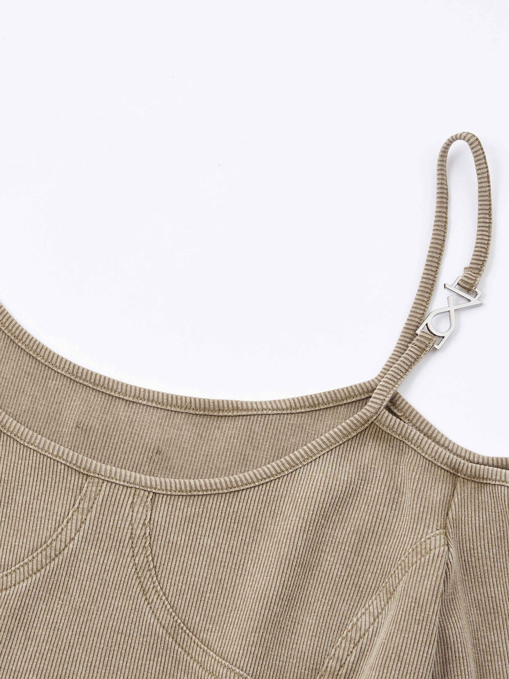 Asymmetric Mini Dress Washed Khaki