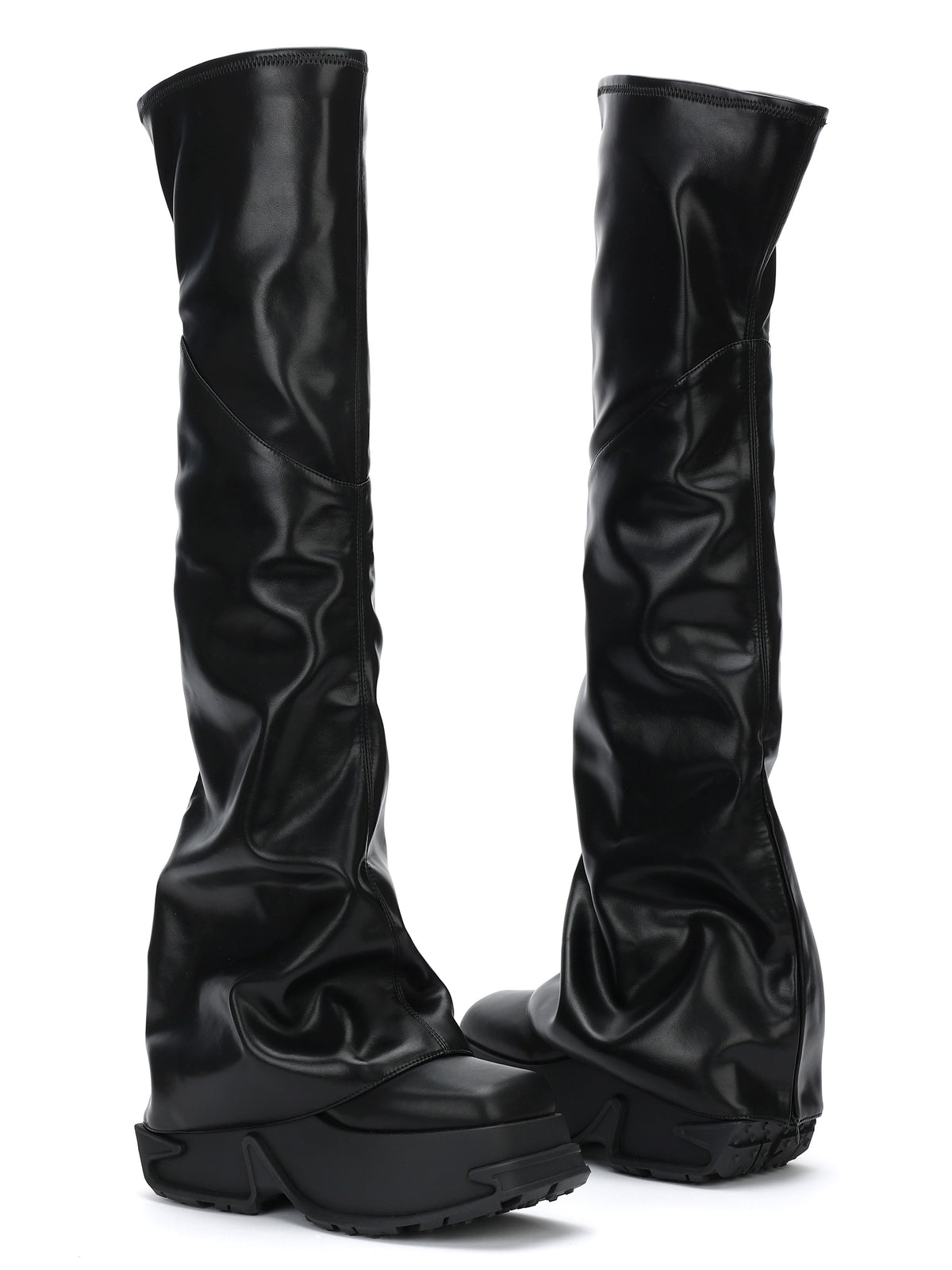 Daphne.Lab x DIDU | MOIRA Plateau Overknee-Stiefel Schwarz