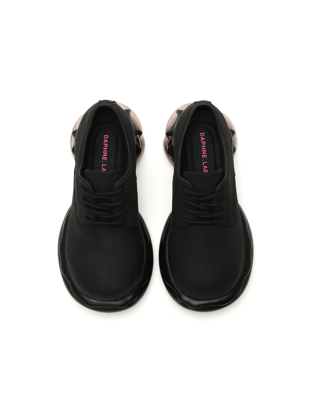 RHEA Chunky Derby Schuhe Schwarz