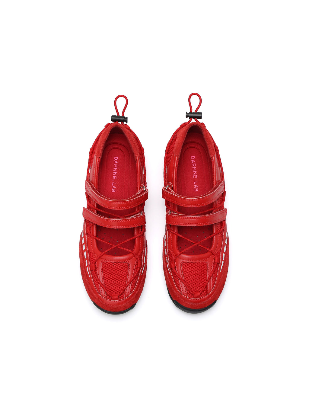 PHEME Tech Ballet Mary Janes Scarlet Red