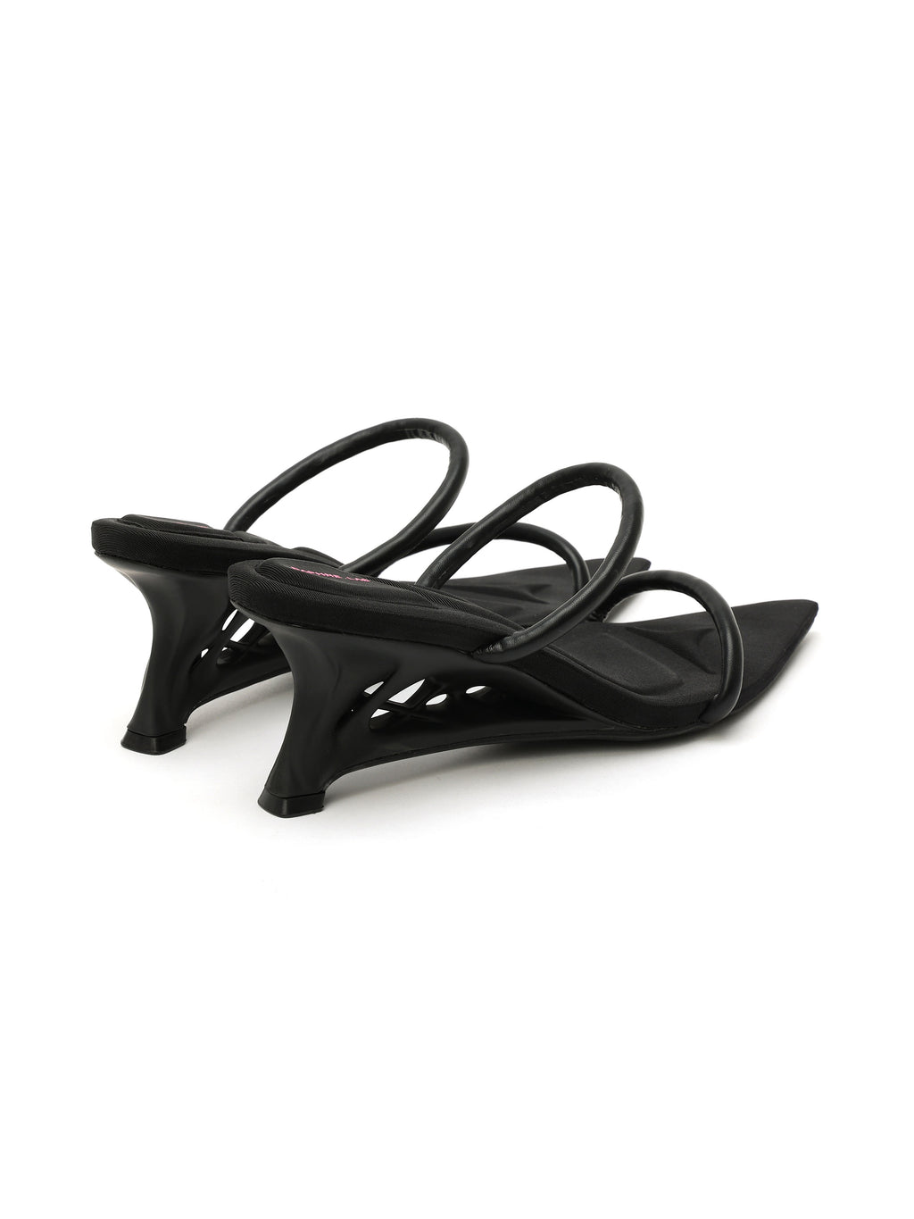 HEMERA 3D-Printed Heel Strappy Sandals Black