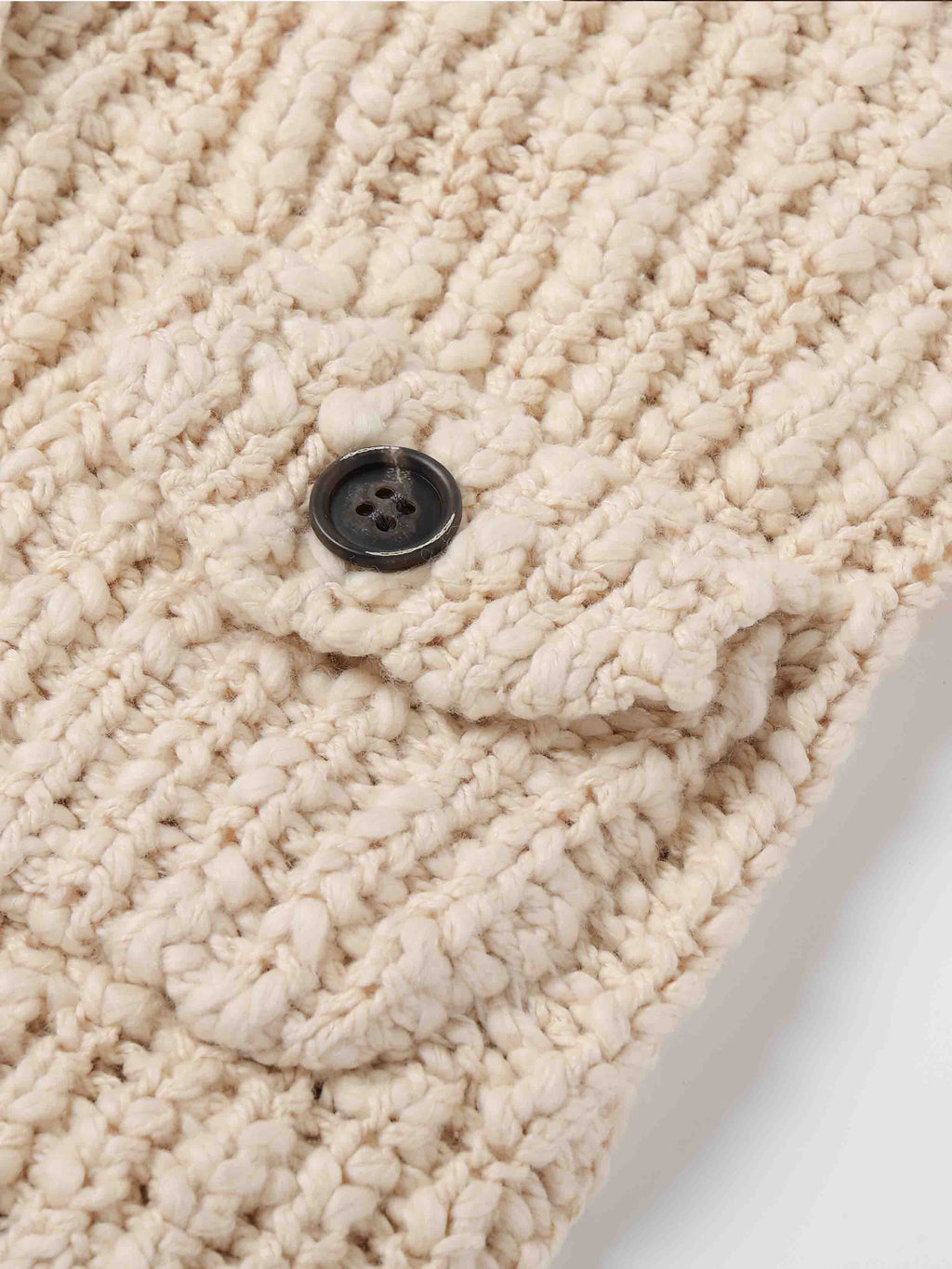 Halter Button Knit Vest Beige