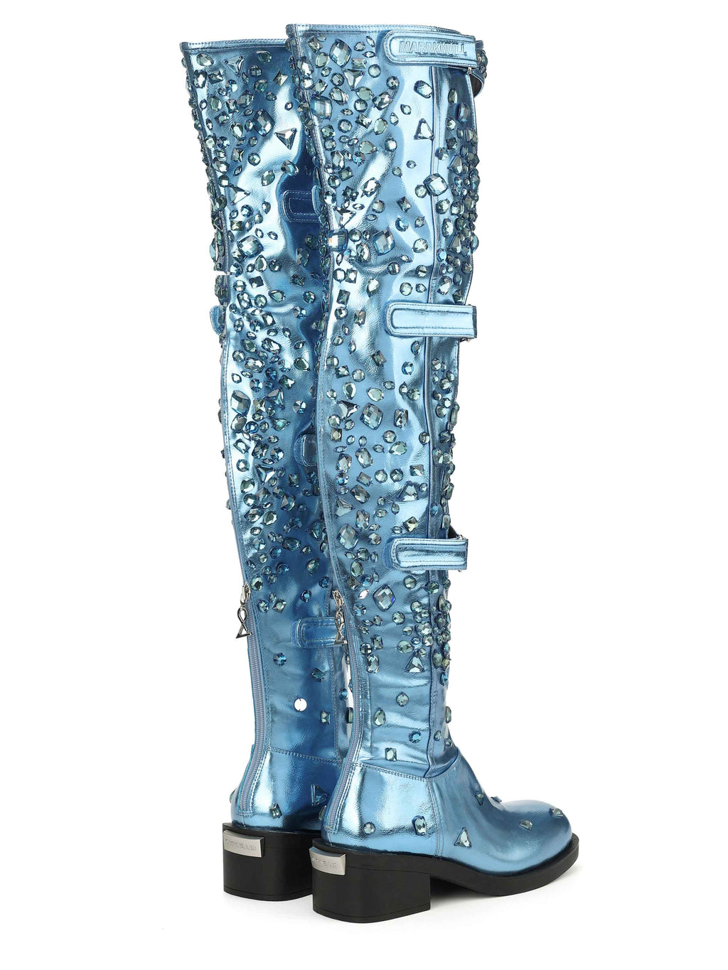 Daphne.Lab x MARRKNULL | Crystal Cutout Buckle OTK Boots