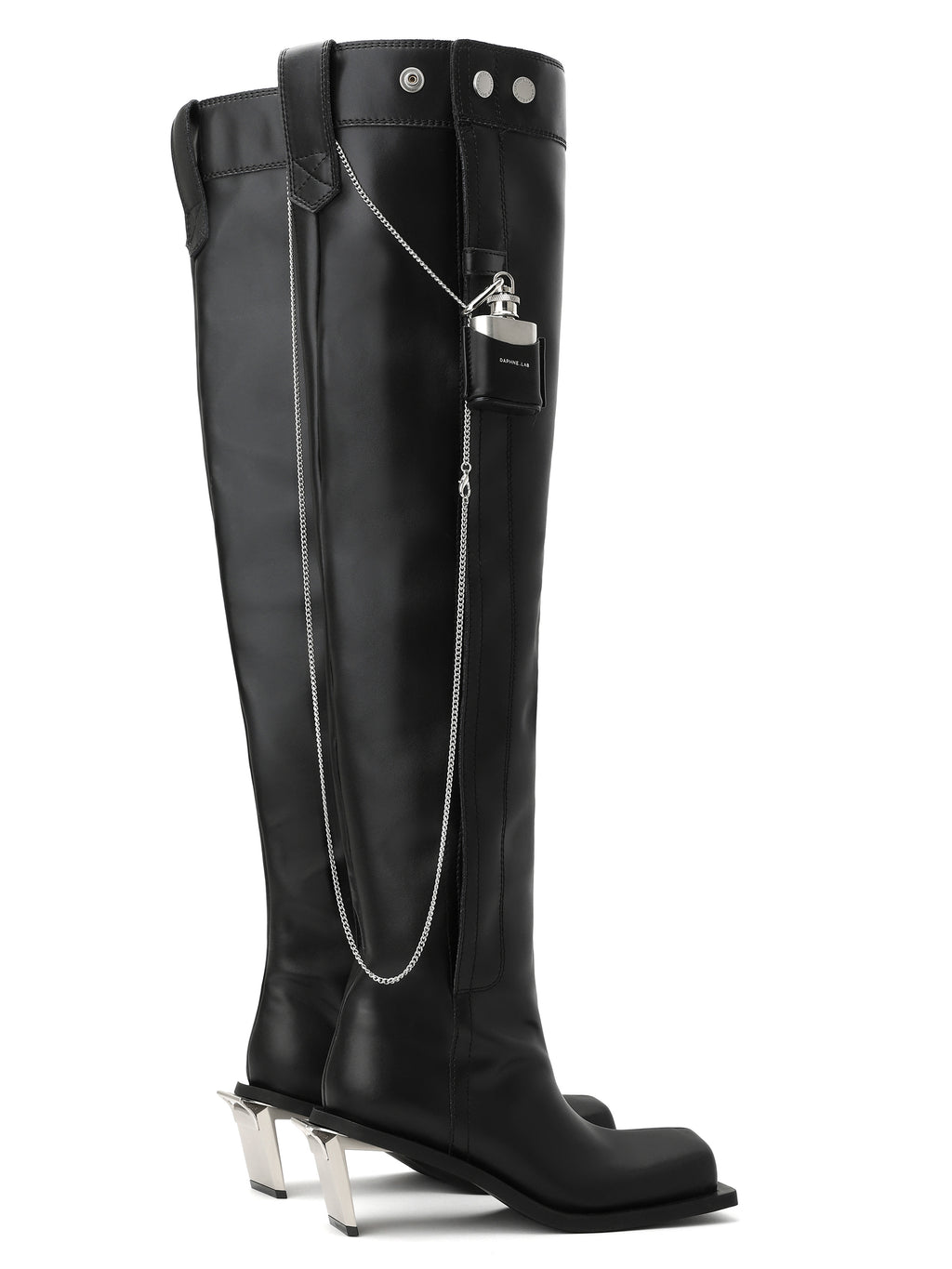 ERINYS Opener Heel Overknee-Stiefel Schwarz