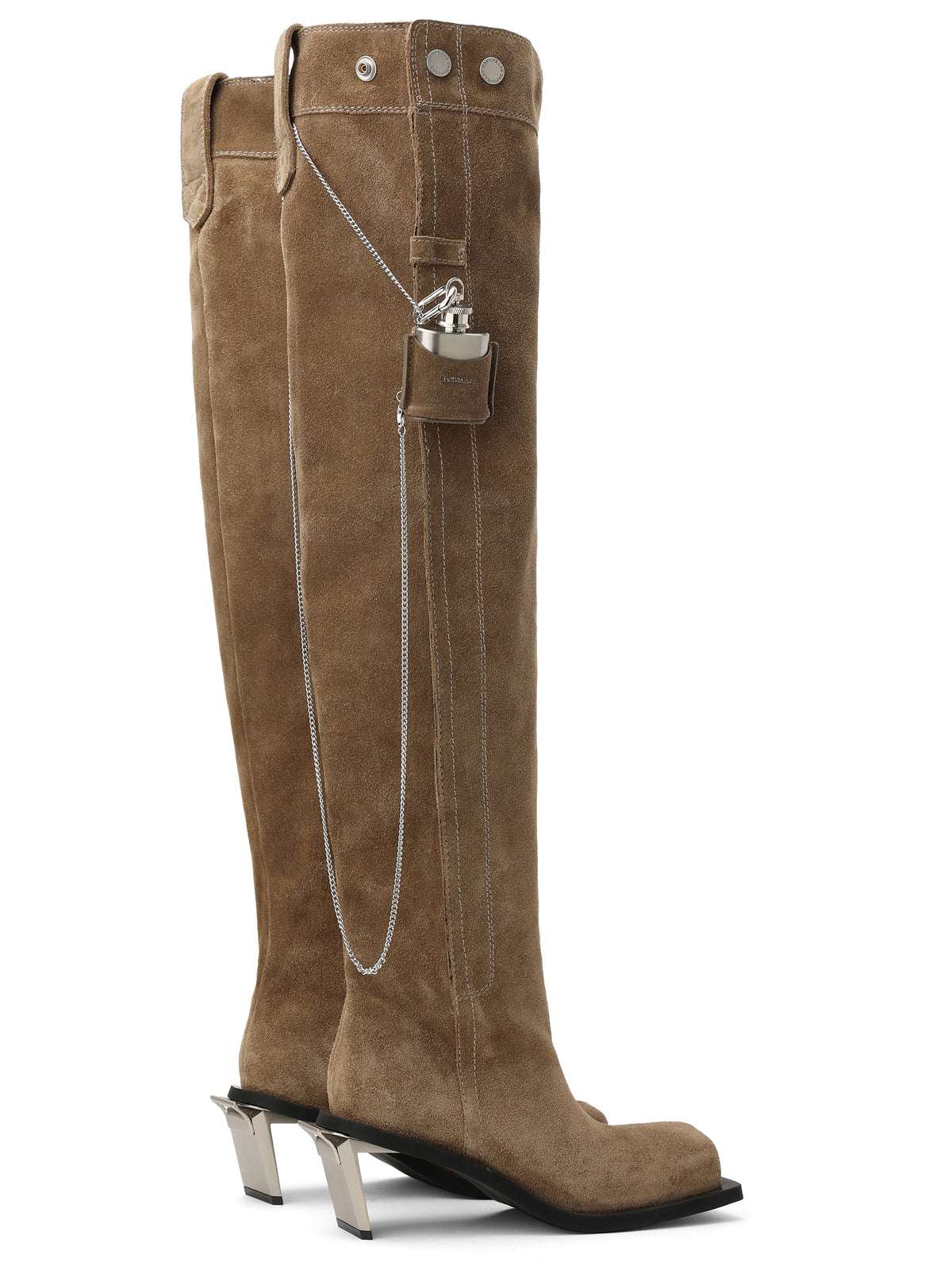 ERINYS Opener Heel Overknee-Stiefel Kamelbraun