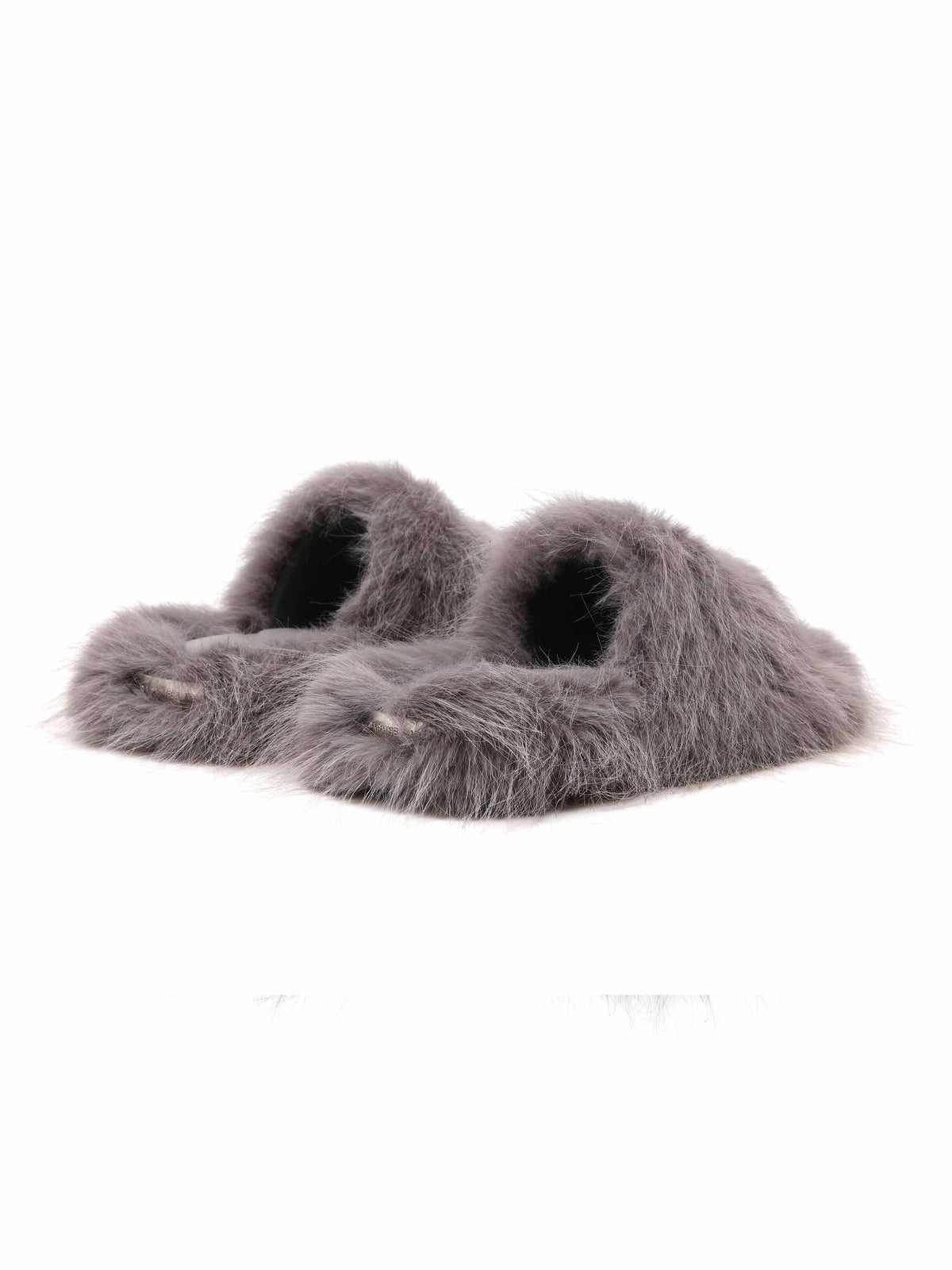 NEPHELE Fur Slippers Mist Gray