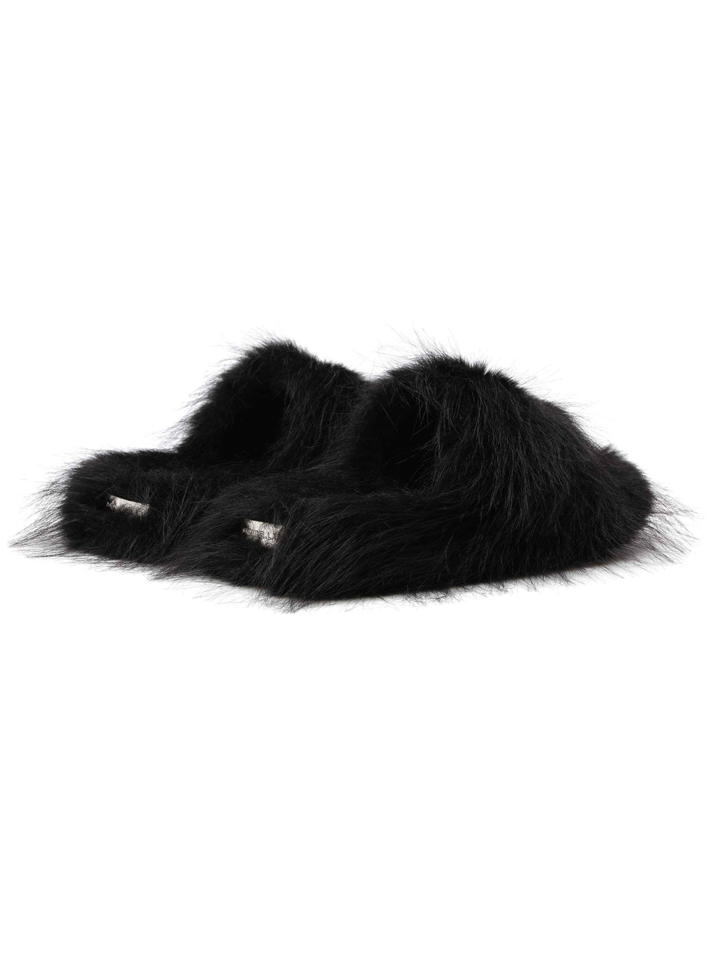 NEPHELE Fur Slippers Jet Black