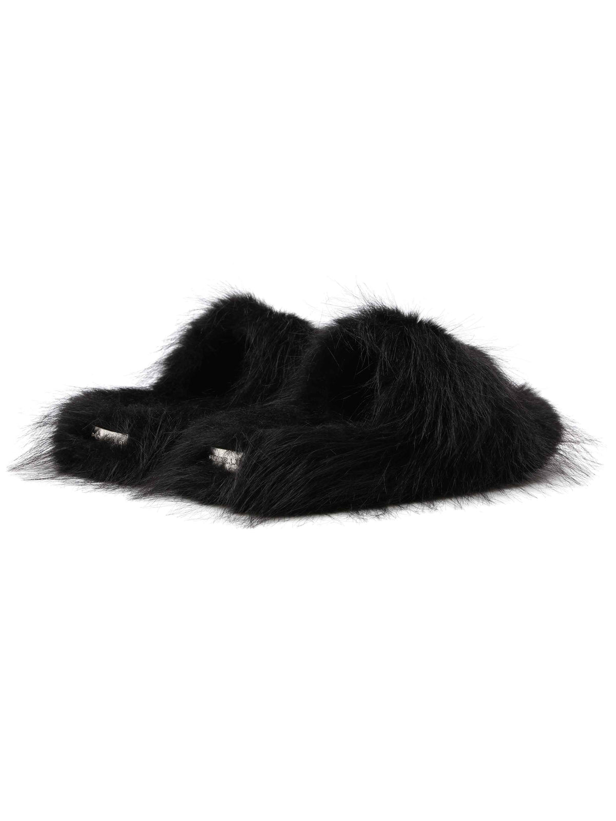 NEPHELE Fur Slippers Jet Black