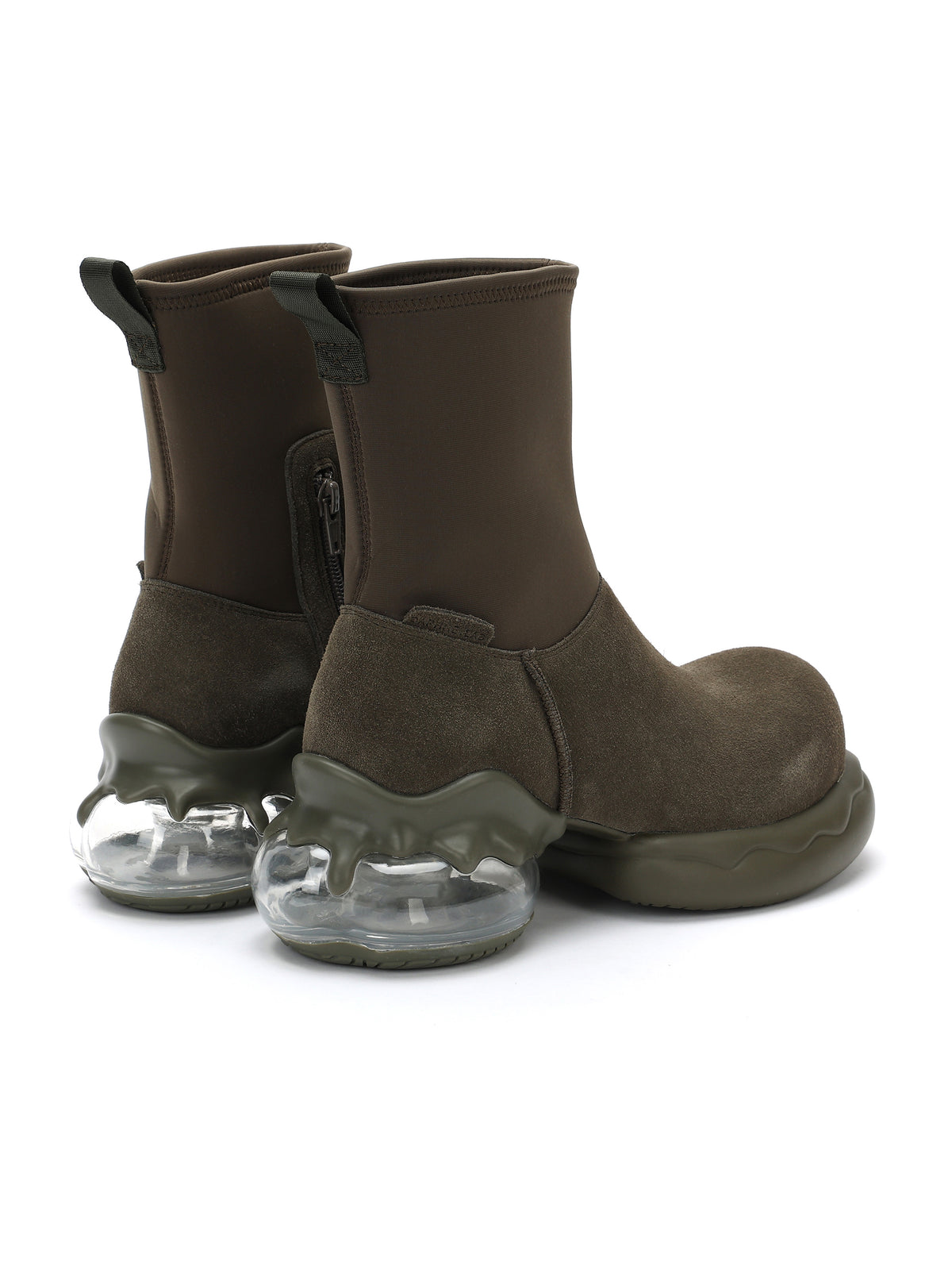 LYSSA Platform Ankle Boots Olive Green