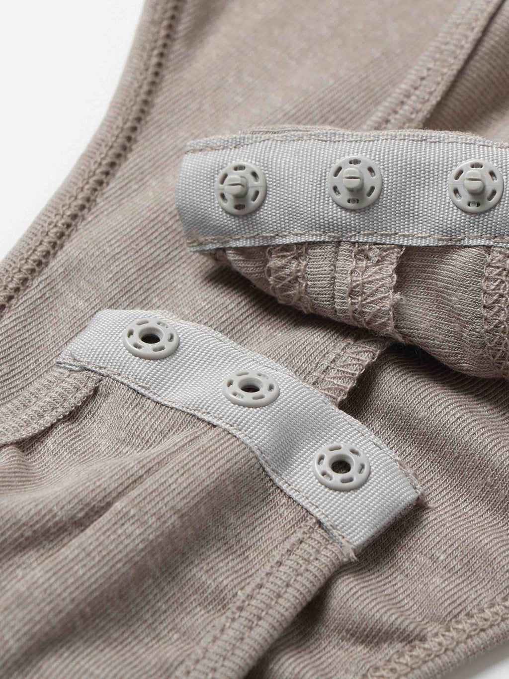 Ruched Plunge Neck Strap Bodysuit Taupe