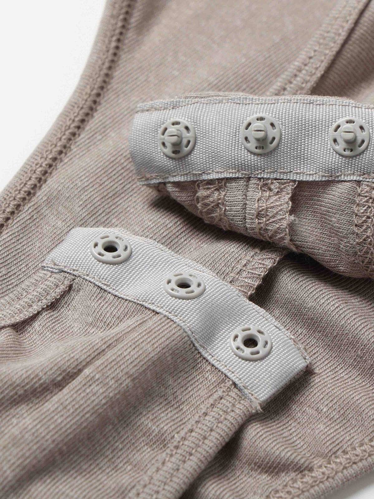 Ruched Plunge Neck Strap Bodysuit Taupe