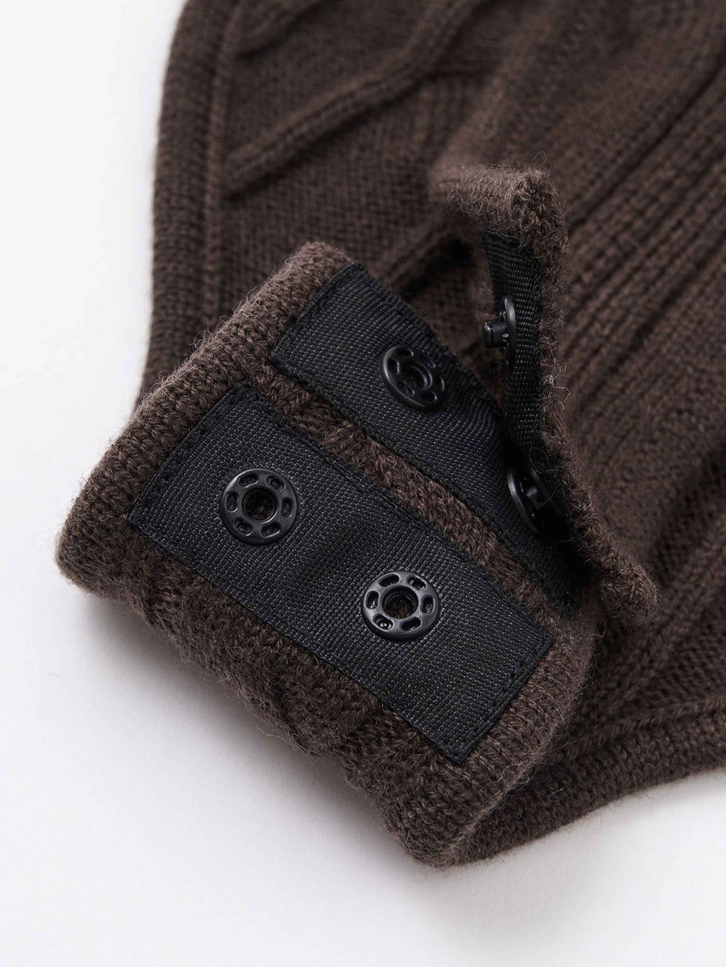 Cable Knit Zip-Up Bodysuit Espresso Brown