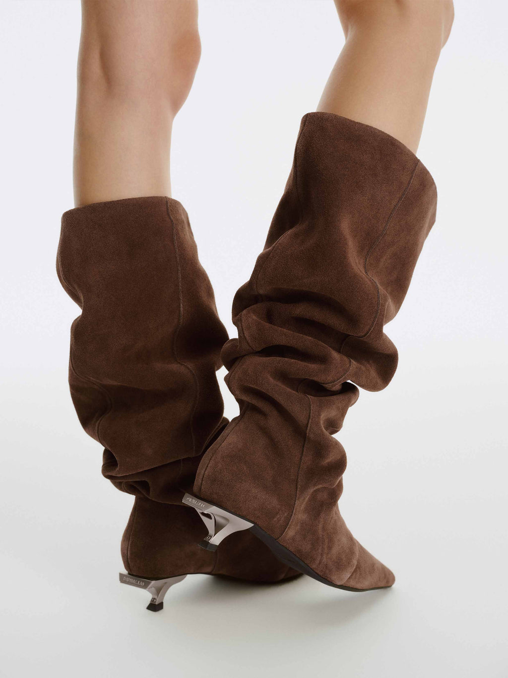EURYDICE Slouch Knee-High Boots Brown