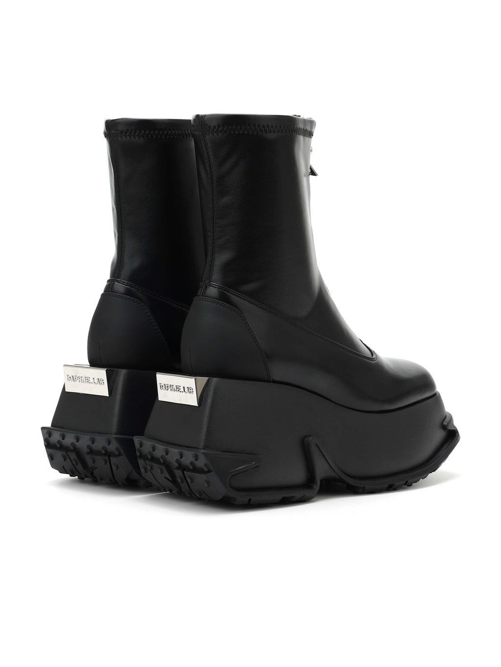 DEIMOS Sculpted Platform Ankle Boots Black