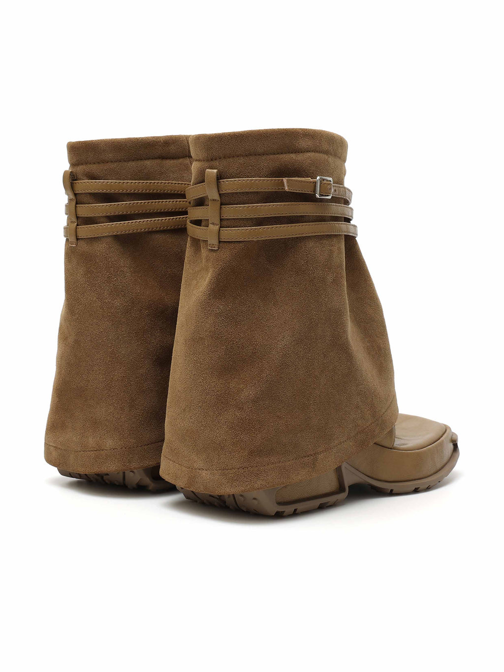 OENONE Zehenring-Stiefeletten Khaki-Braun