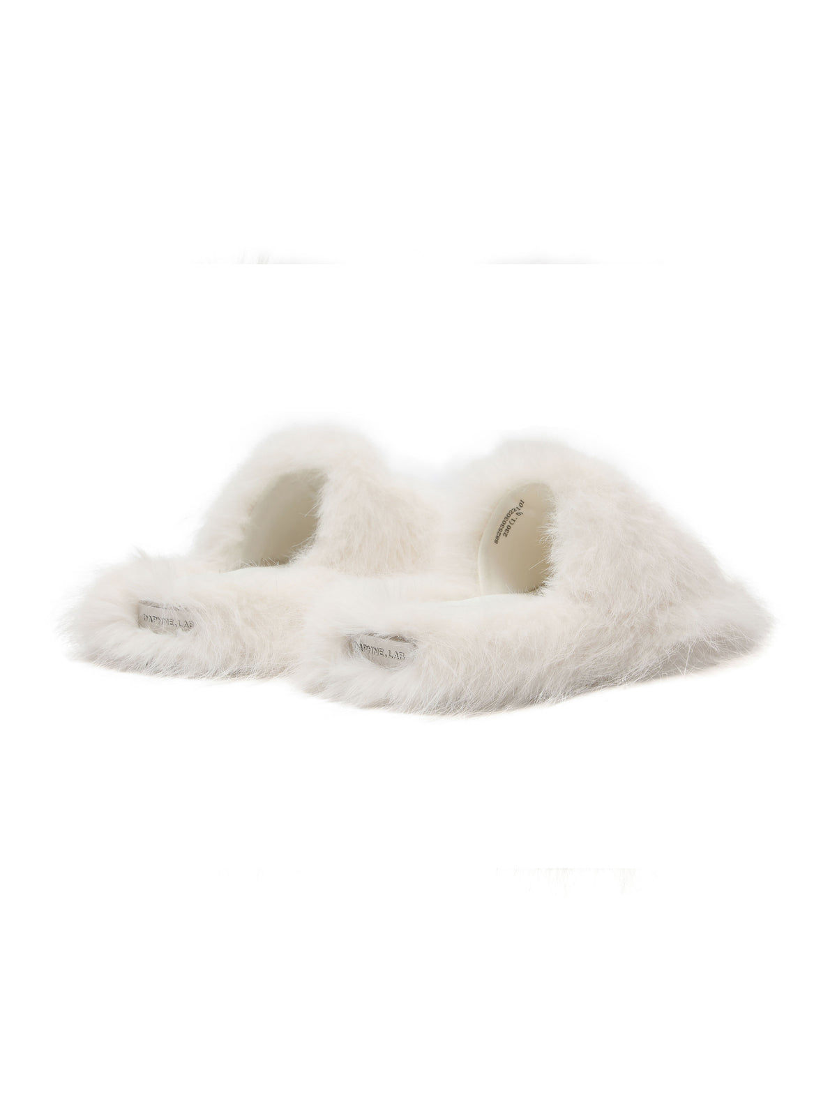 NEPHELE Fur Slippers Ivory White