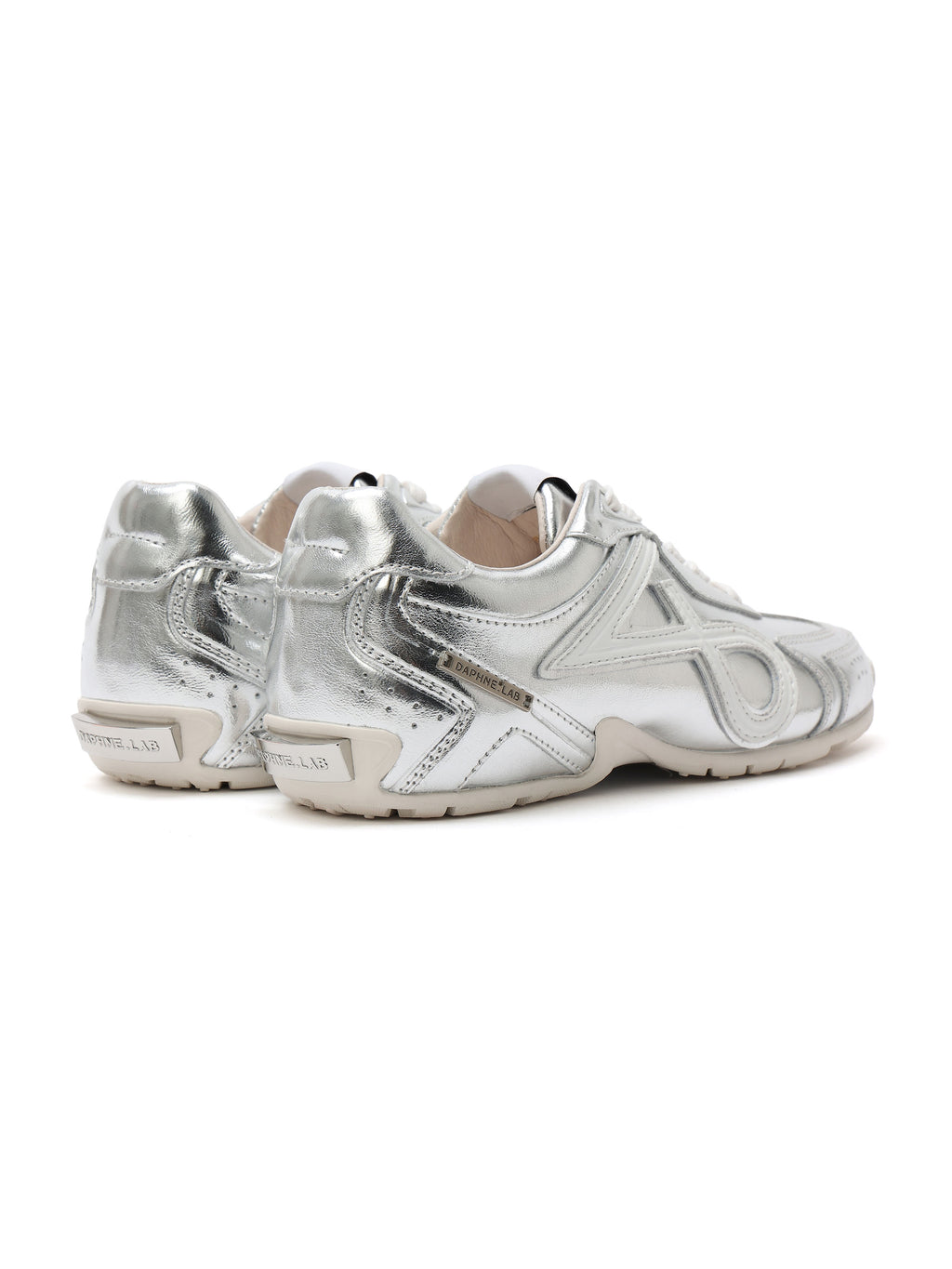LETO Slim Trainers Silver