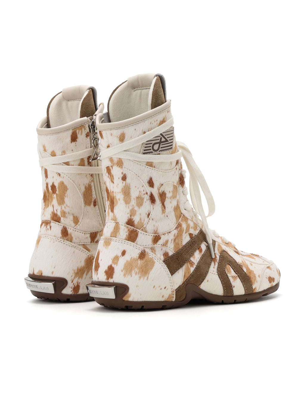 BIA Pony Hair Boxing Boots Beige