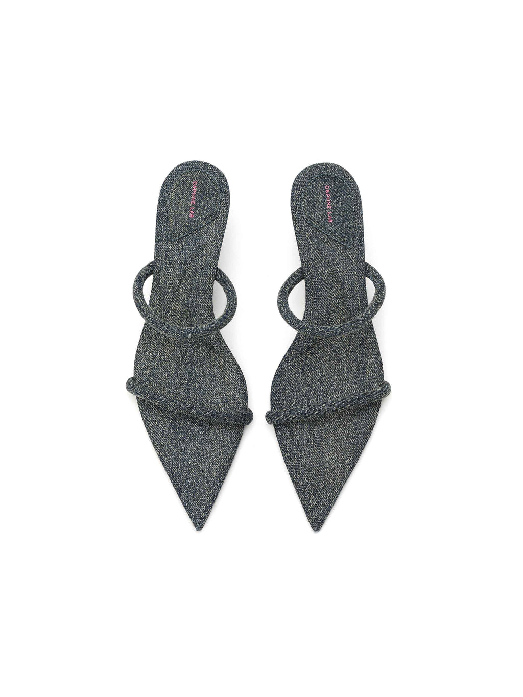 HEMERA 3D-Printed Heel Strappy Sandals Blue Denim