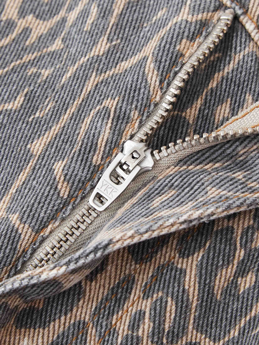 Studded Leopard Wide-Leg Jeans