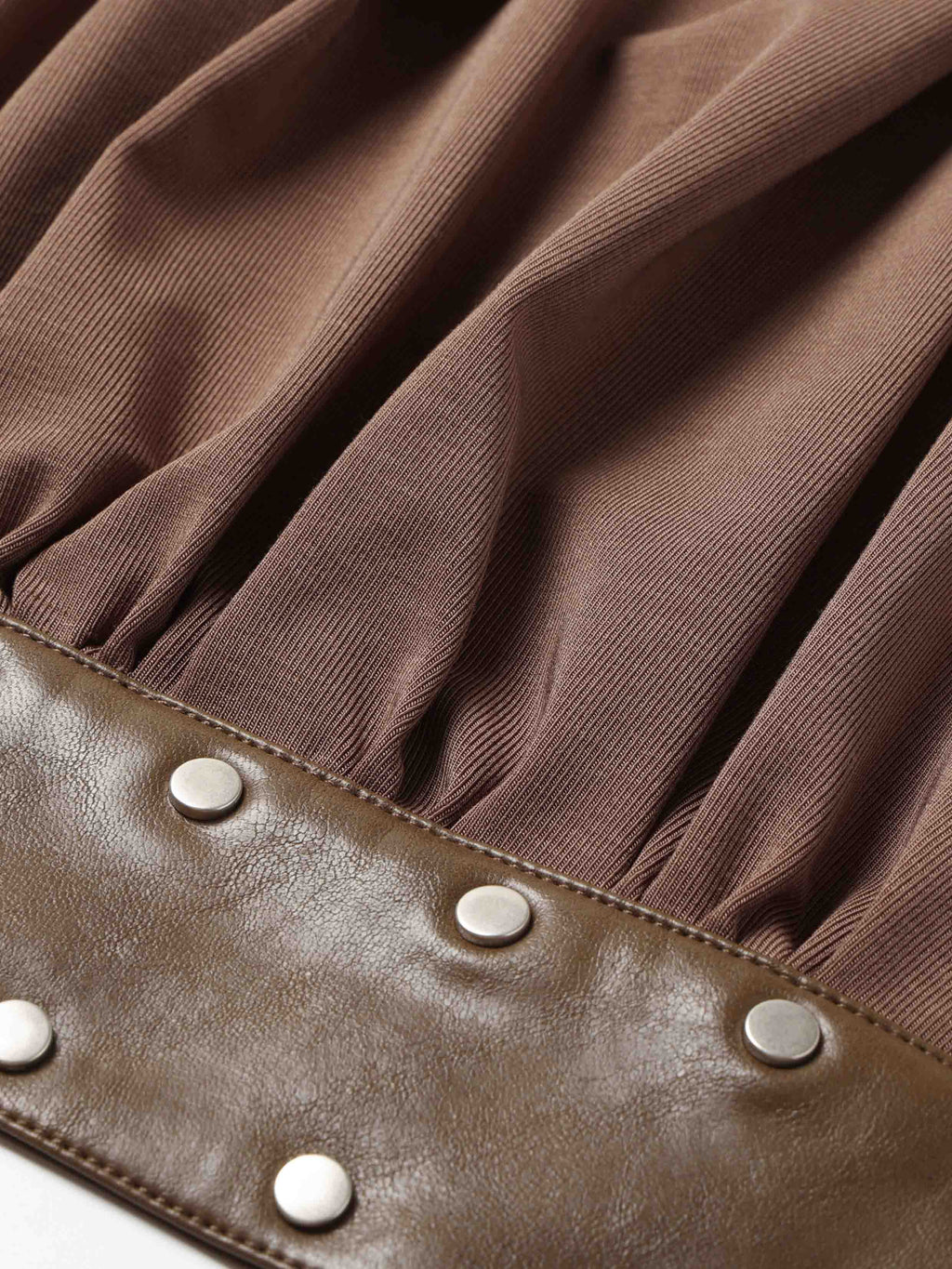 Studded Halter Two-Piece Top Brown