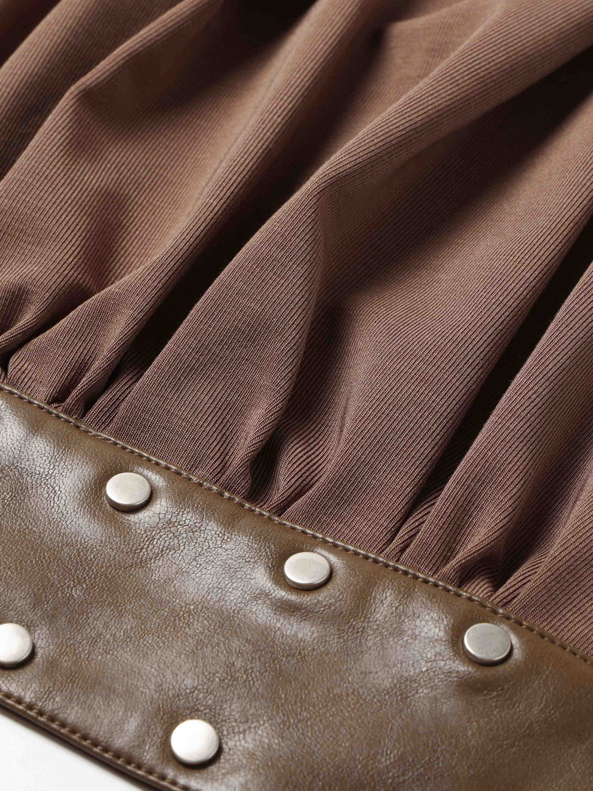 Studded Halter Two-Piece Top Brown