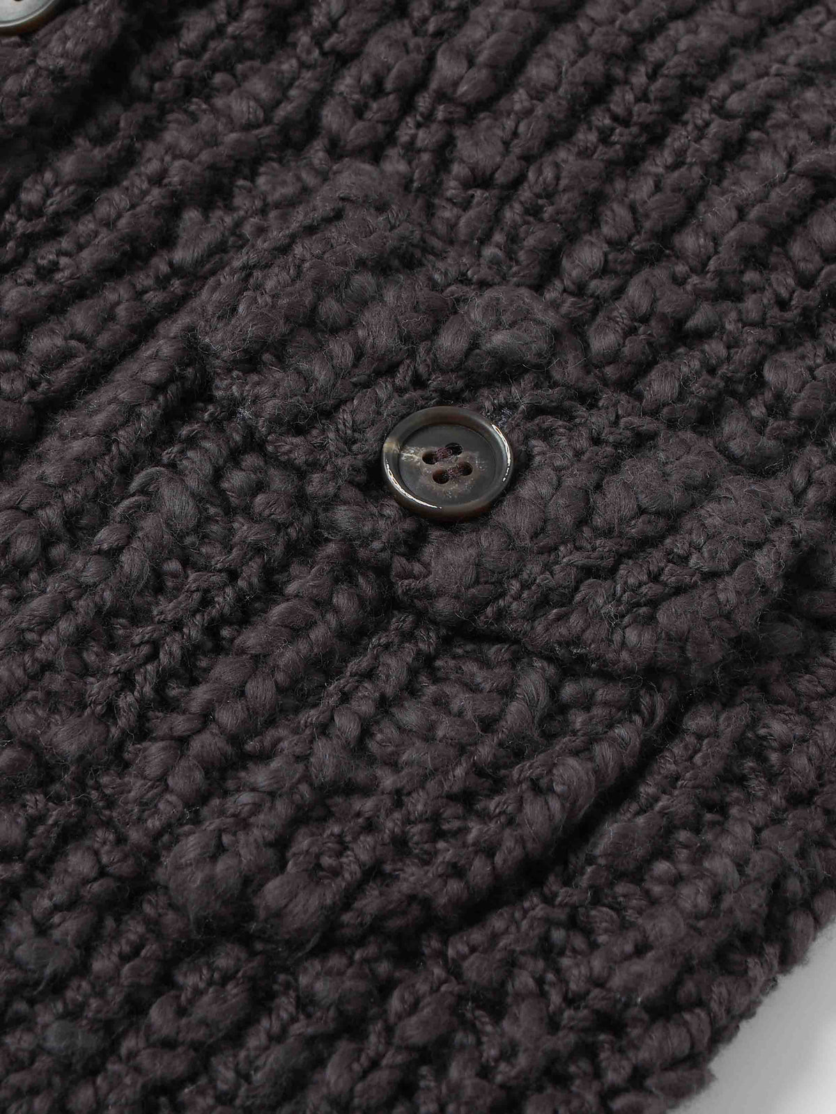 Halter Button Knit Vest Charcoal Gray