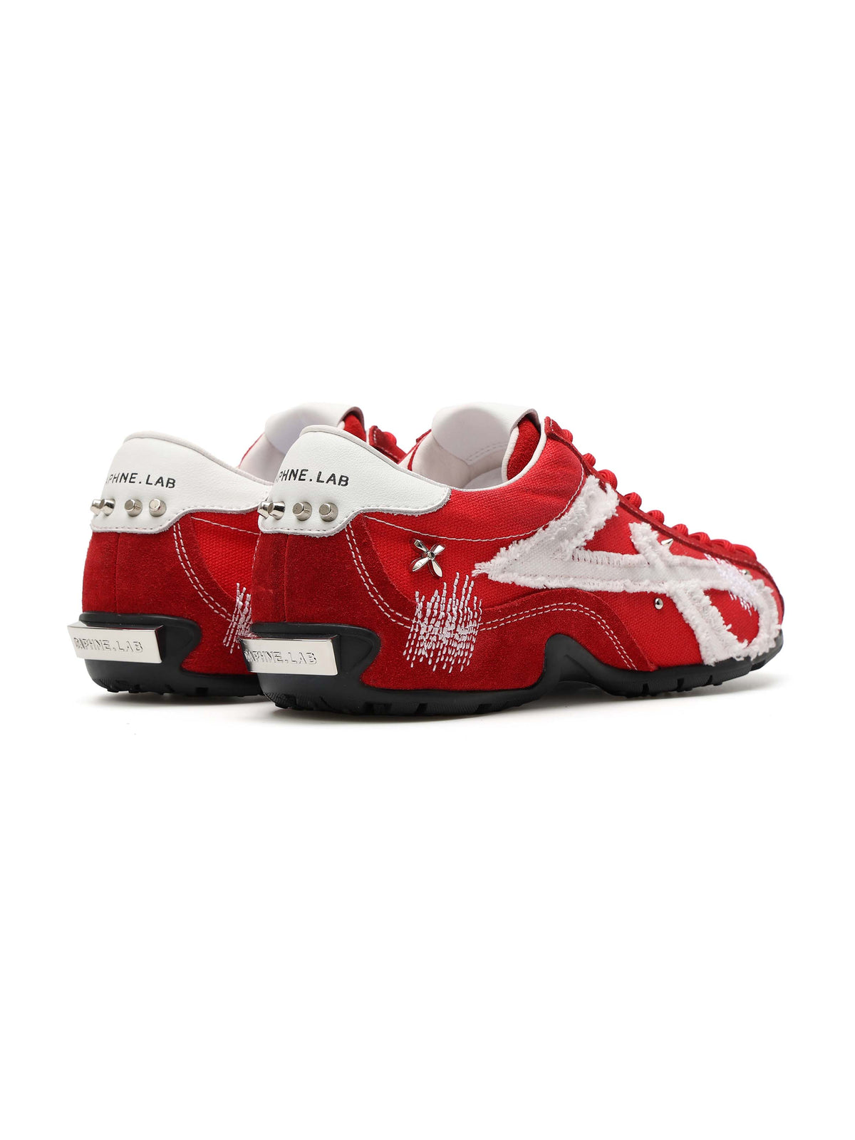 LETO Verzierte Sneaker Scharlachrot