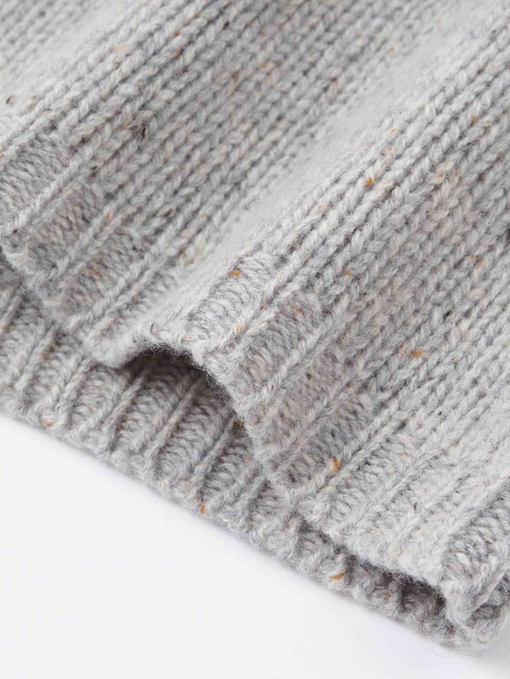 Speckled Knit Mini Skirt Light Gray