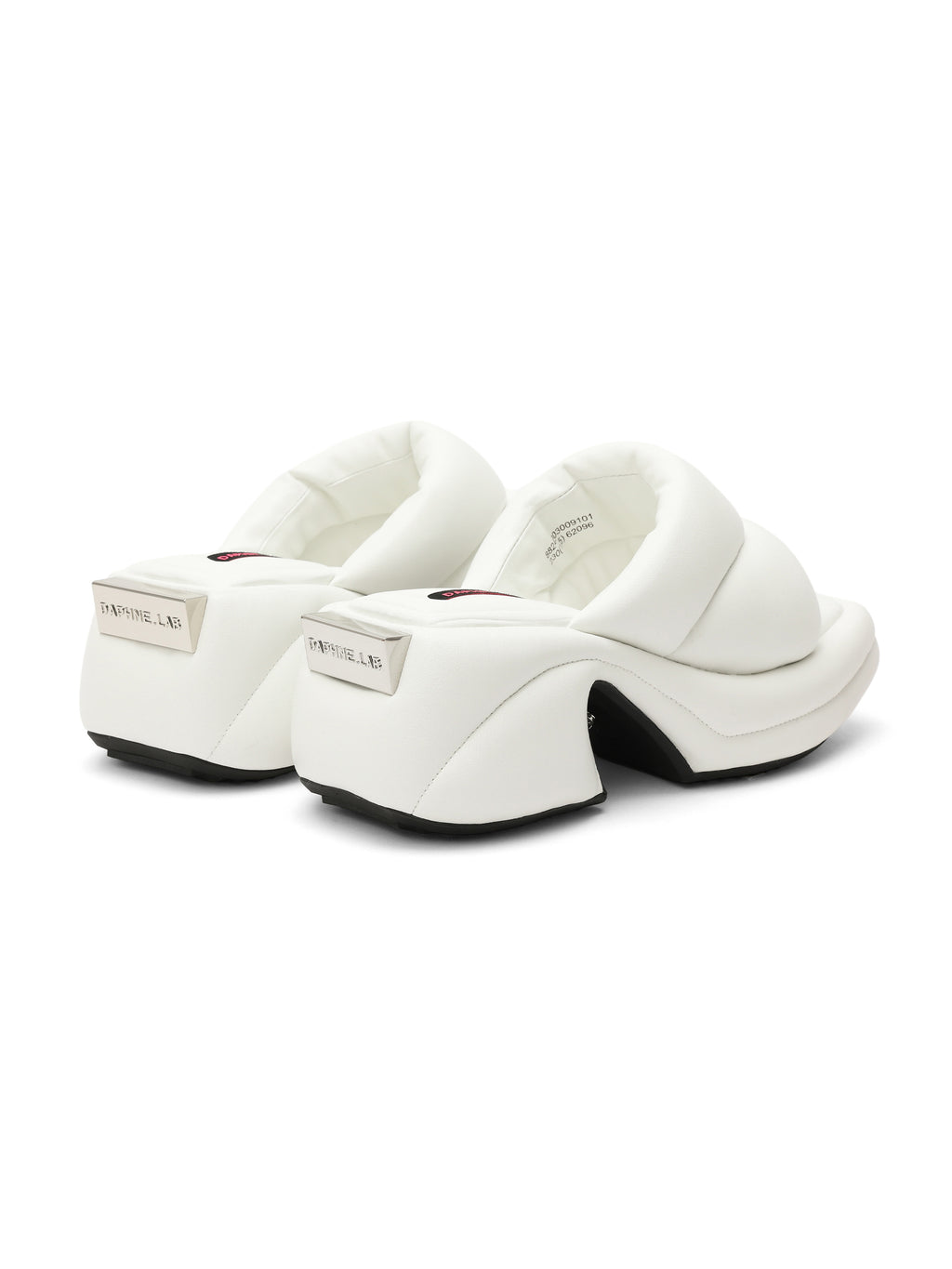 OREA Padded Platform Slides Ivory White