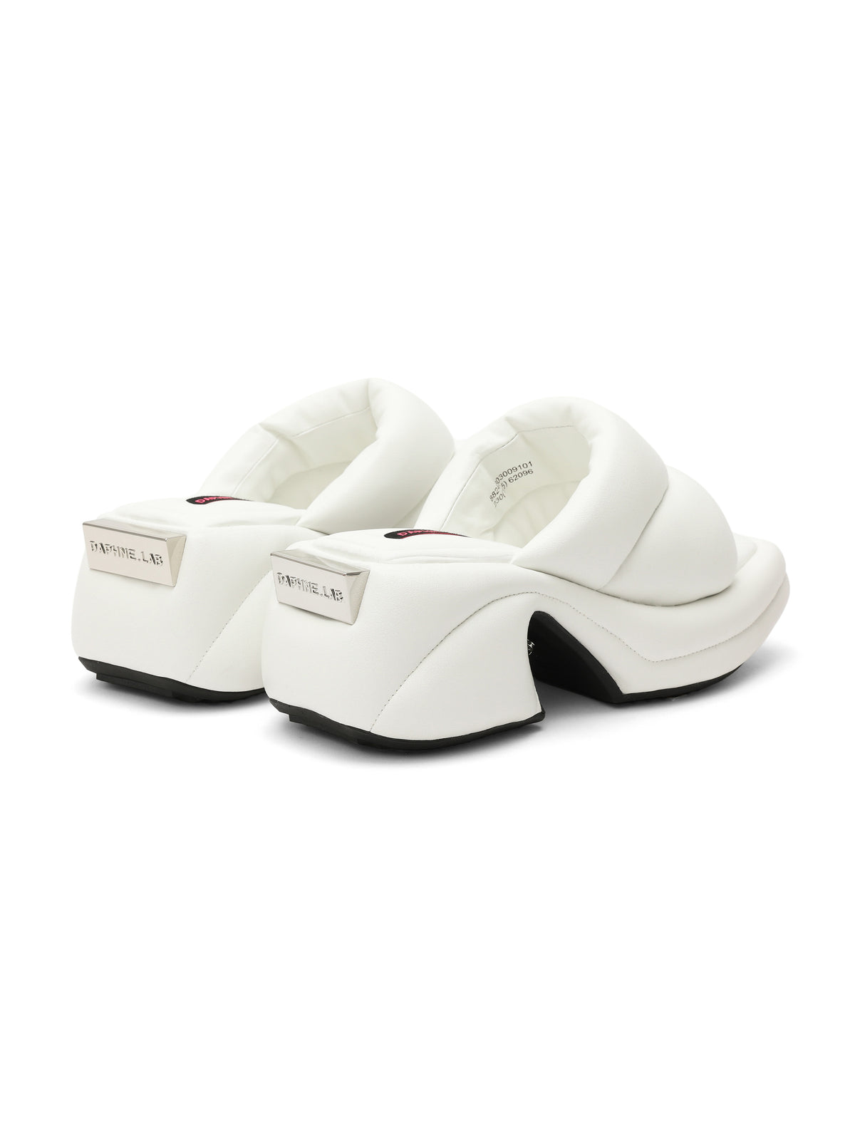 OREA Padded Platform Slides Ivory White