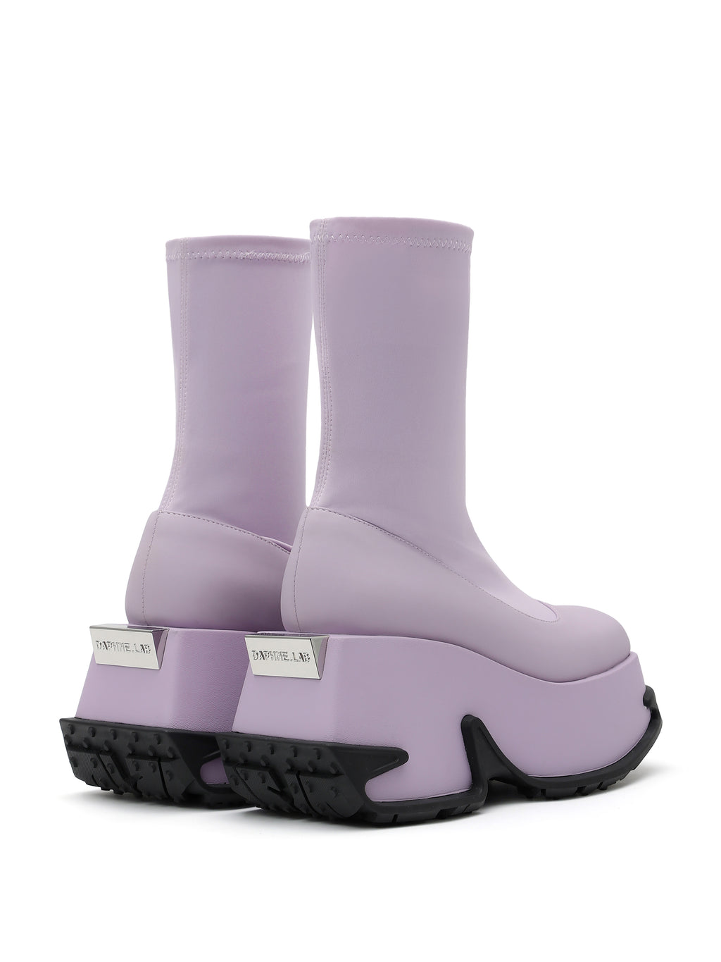 ELECTRA Platform Stretch Ankle Boots Lilac