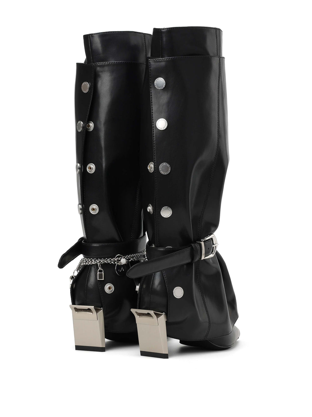 KER Detachable Gaiter Knee-High Boots Black