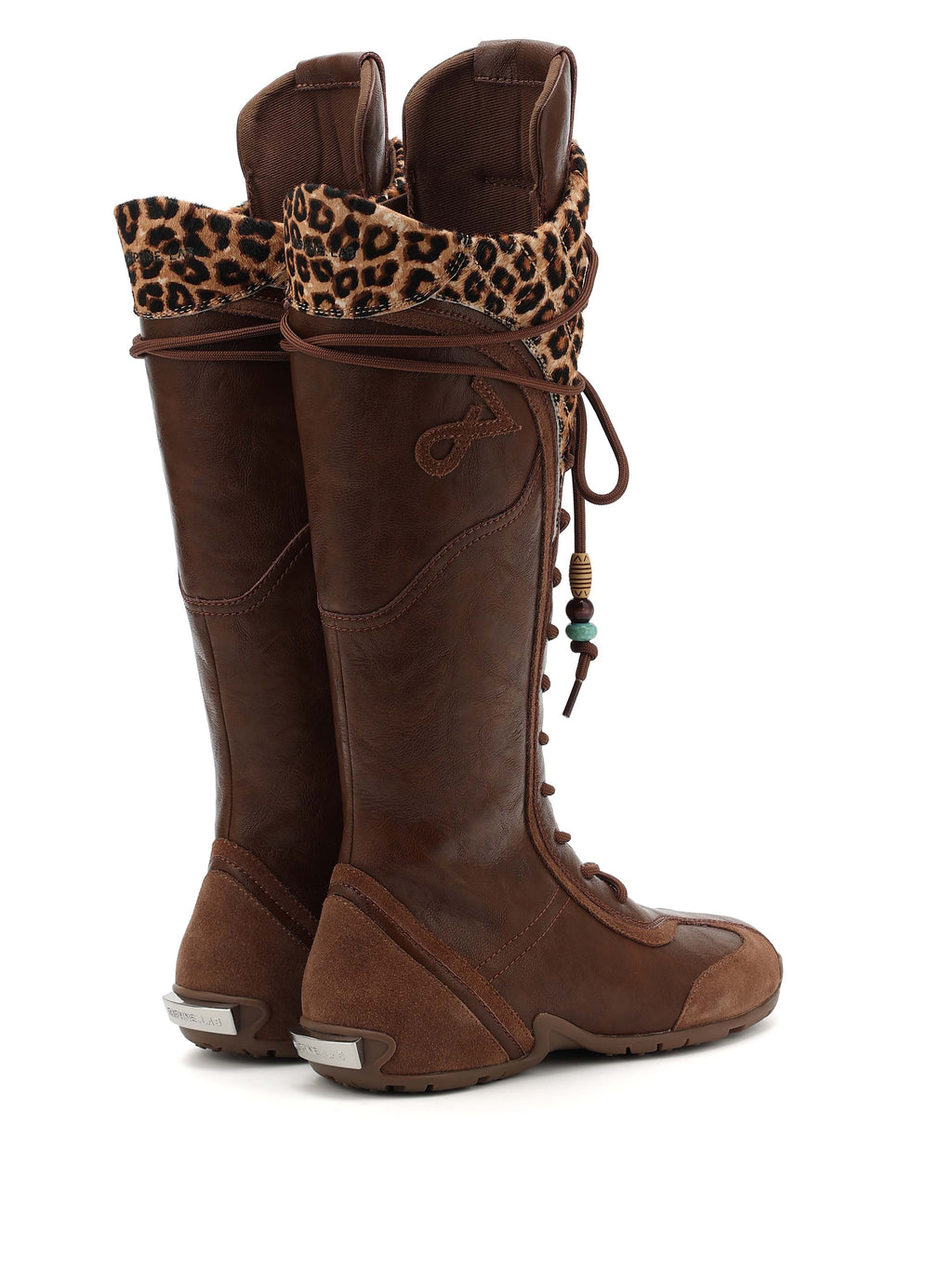 BIA Knee-High Boxing Boots Brown