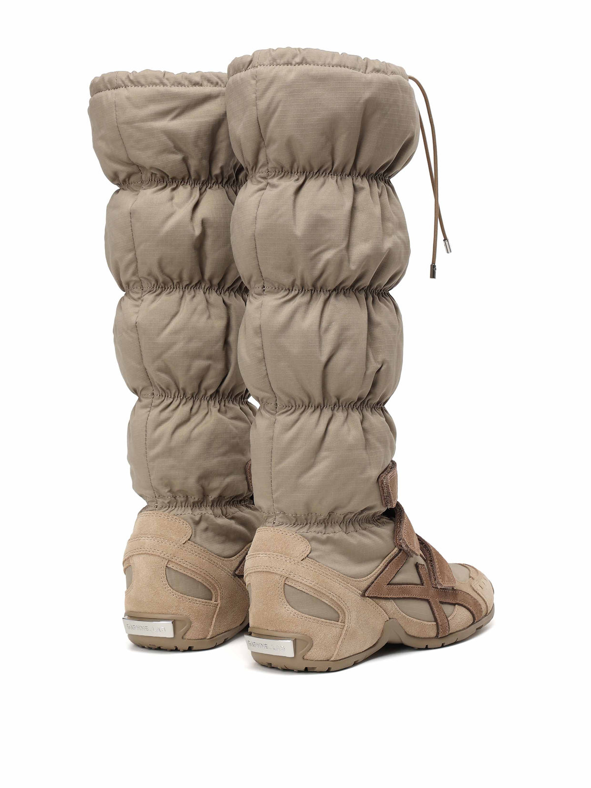 HARMONIA Padded Gaiter Knee-High Sneakers Khaki Brown