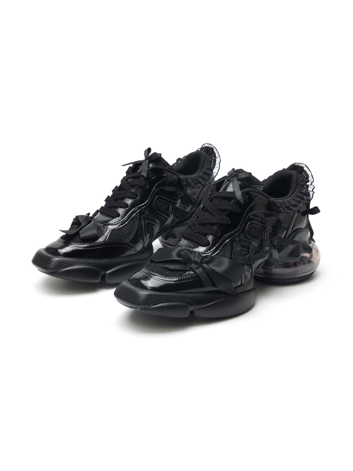 AELLA Bow Tech Lace Runner Sneakers Schwarz