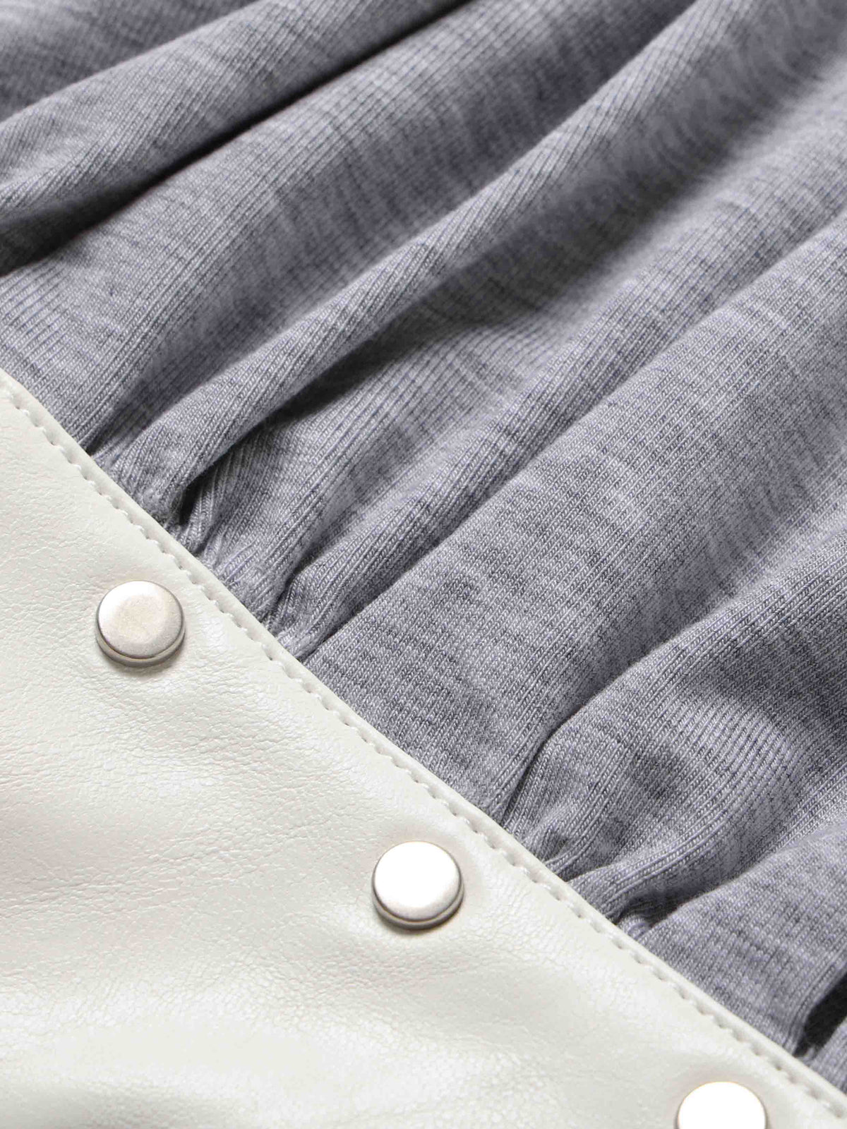 Studded Halter Two-Piece Top Gray