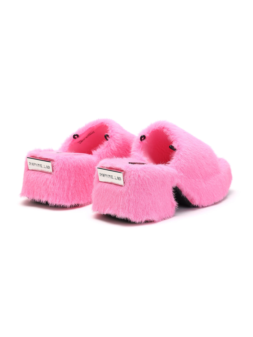 EIONE Fell-Plateau-Pantoletten Bubblegum Pink