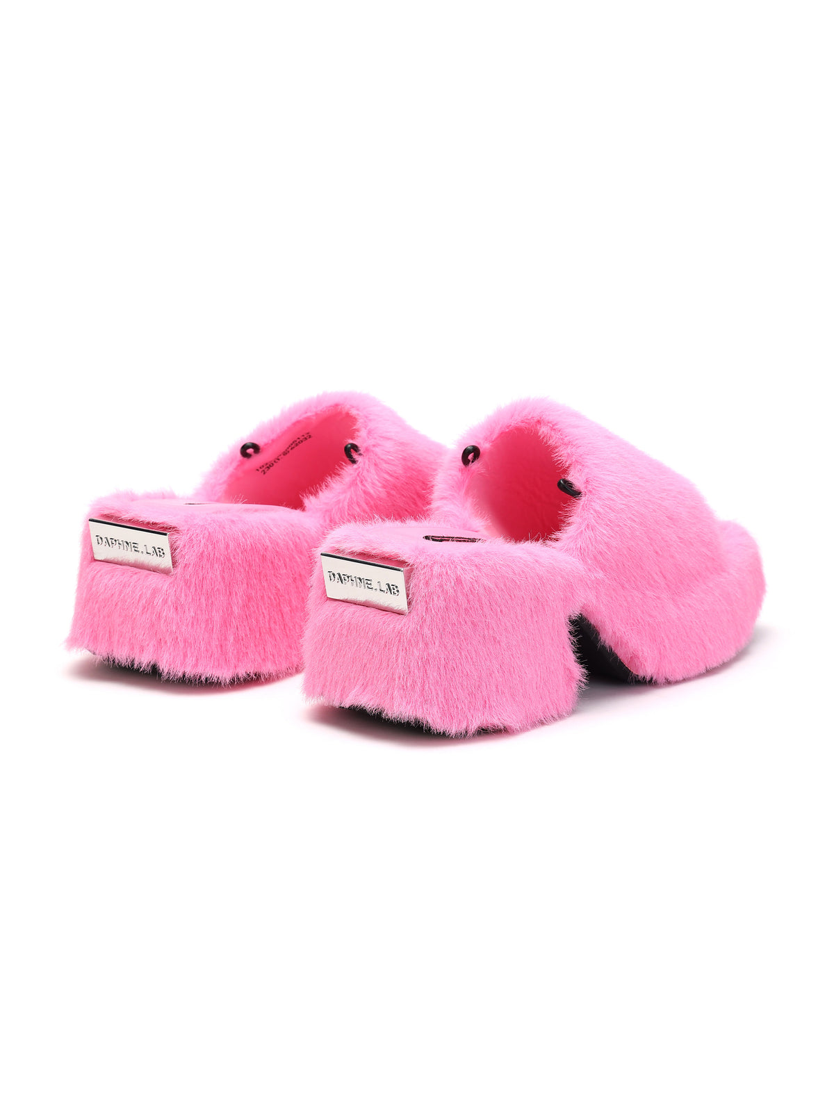EIONE Fell-Plateau-Pantoletten Bubblegum Pink