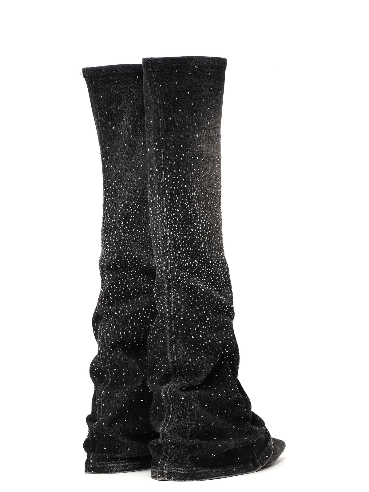 CASSIOPEIA Crystal Gaiter OTK Boots Black Denim