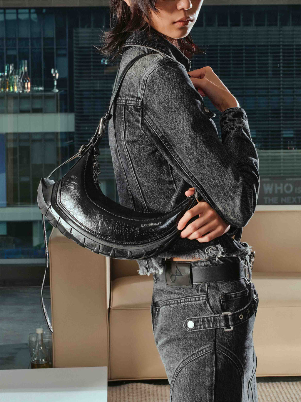ATE Biker Shoulder Bag Black