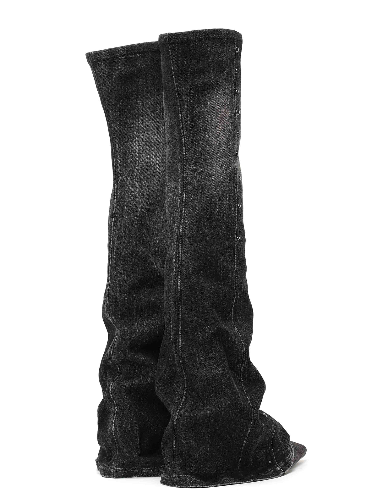 CALLIOPE Studded Gaiter OTK Boots Black Denim