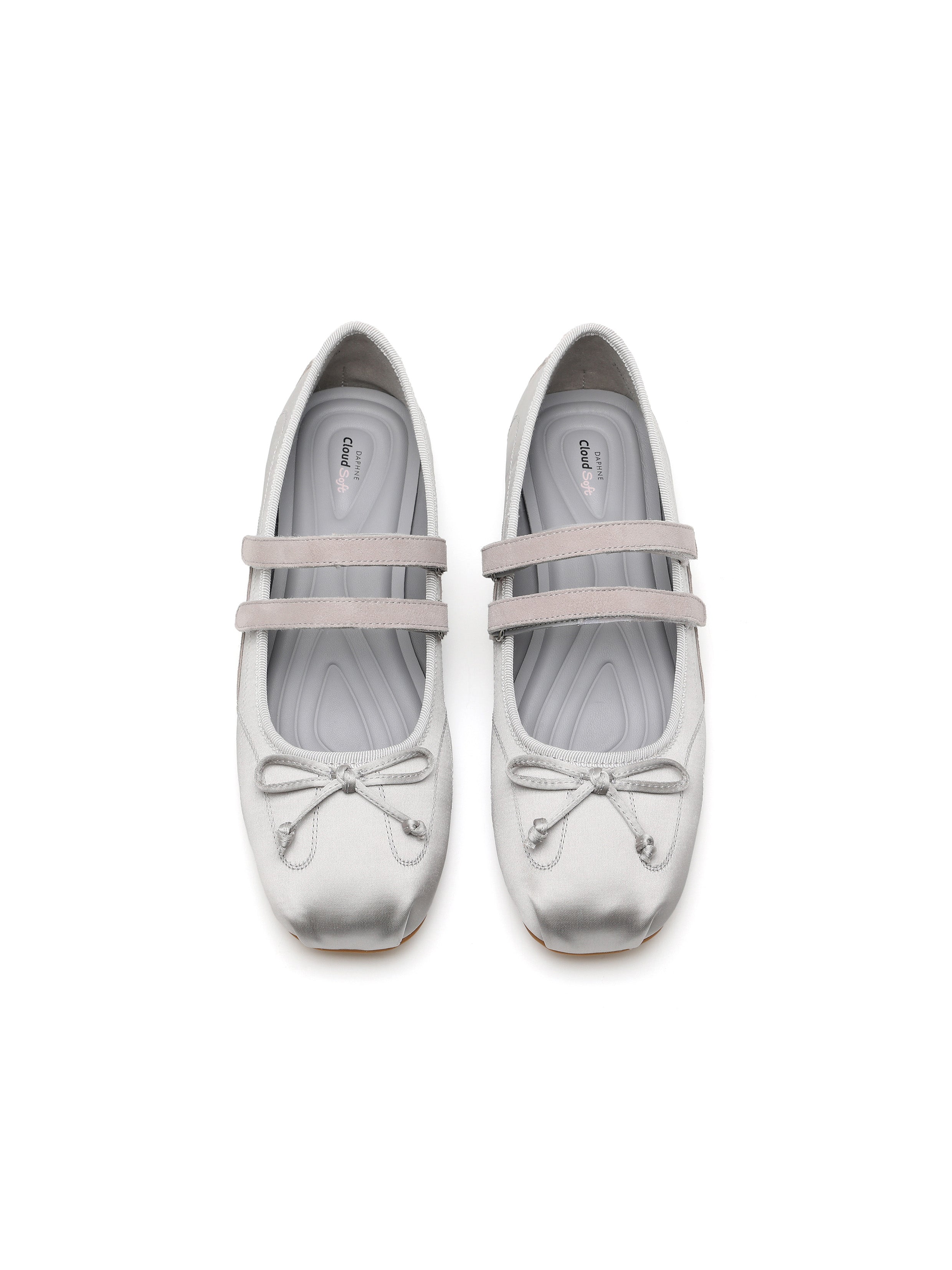 SEIRA Ballet Mary Jane Flats Mist Grey