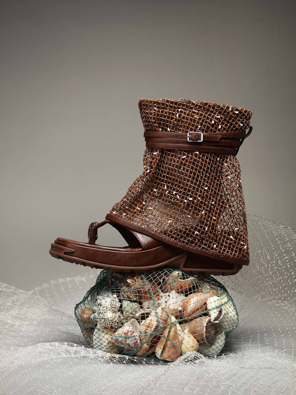 OENONE Zehenring-Stiefeletten Schokoladenbraun
