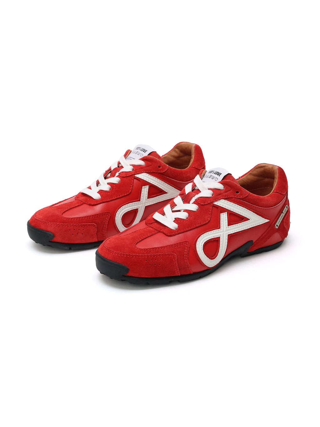 LETO Slim Trainers Scarlet Red