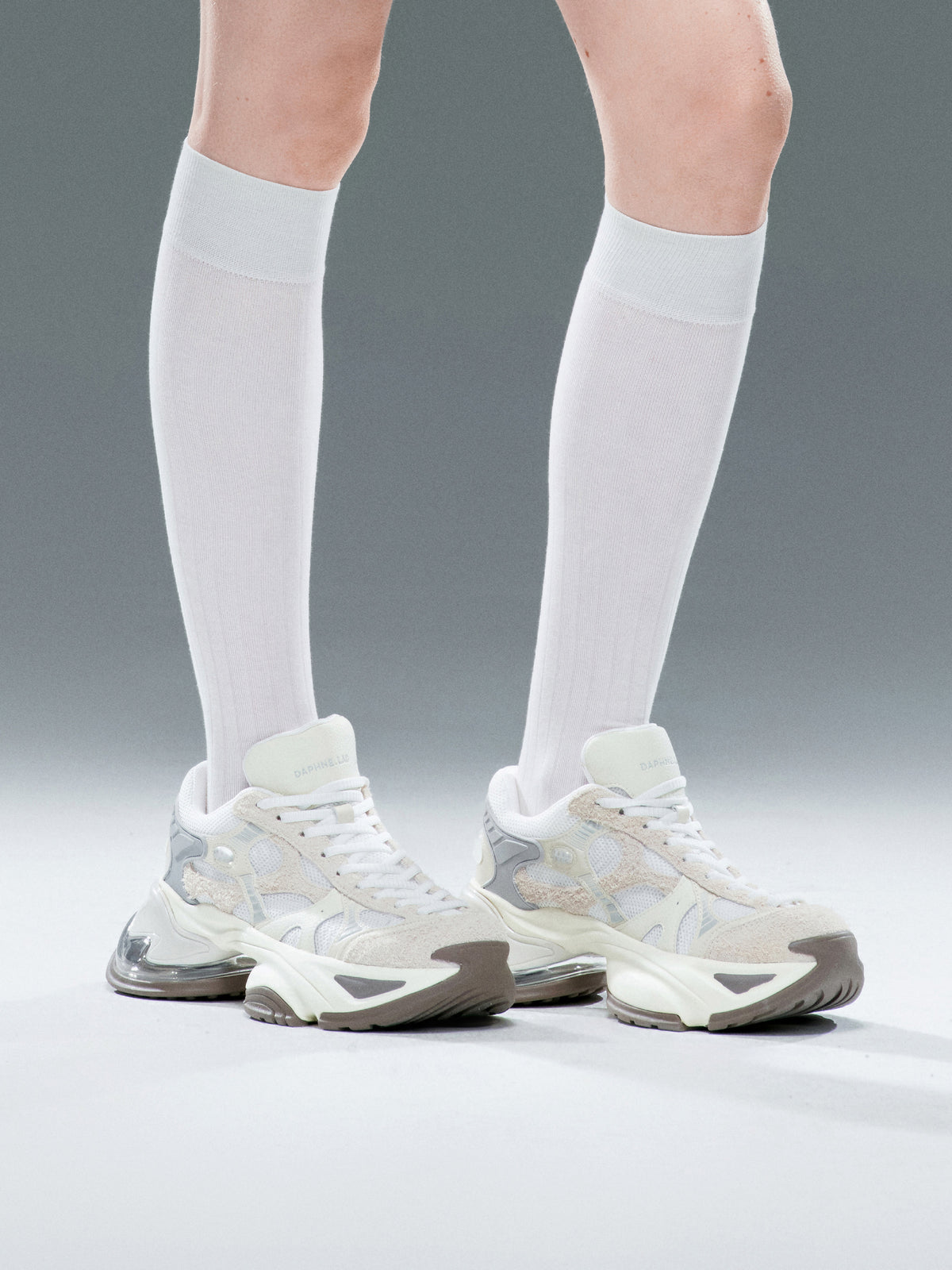 MEROPE Suede Runner Sneakers Beige