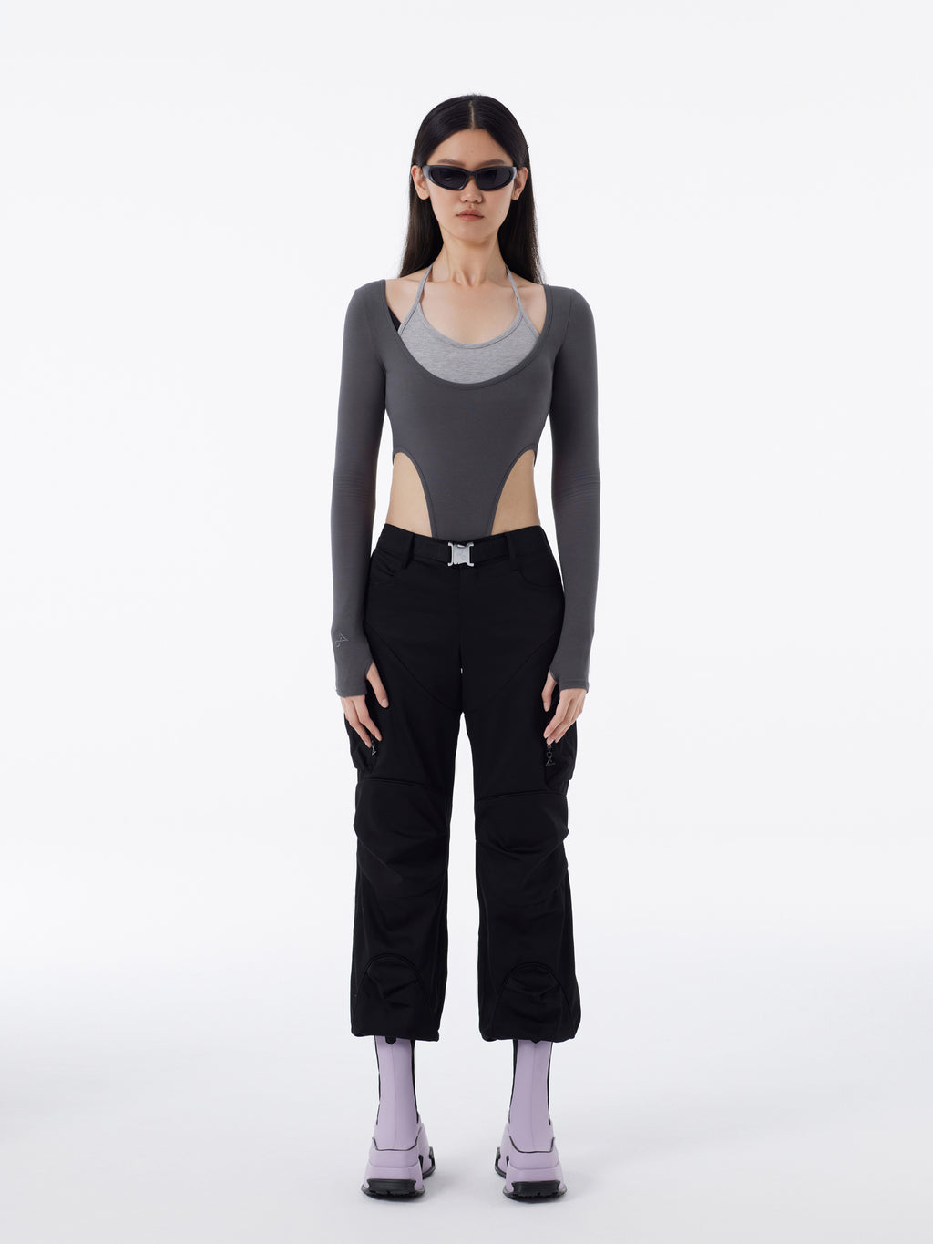 MELINOE Sculpted Platform Chelsea Boots Lilac