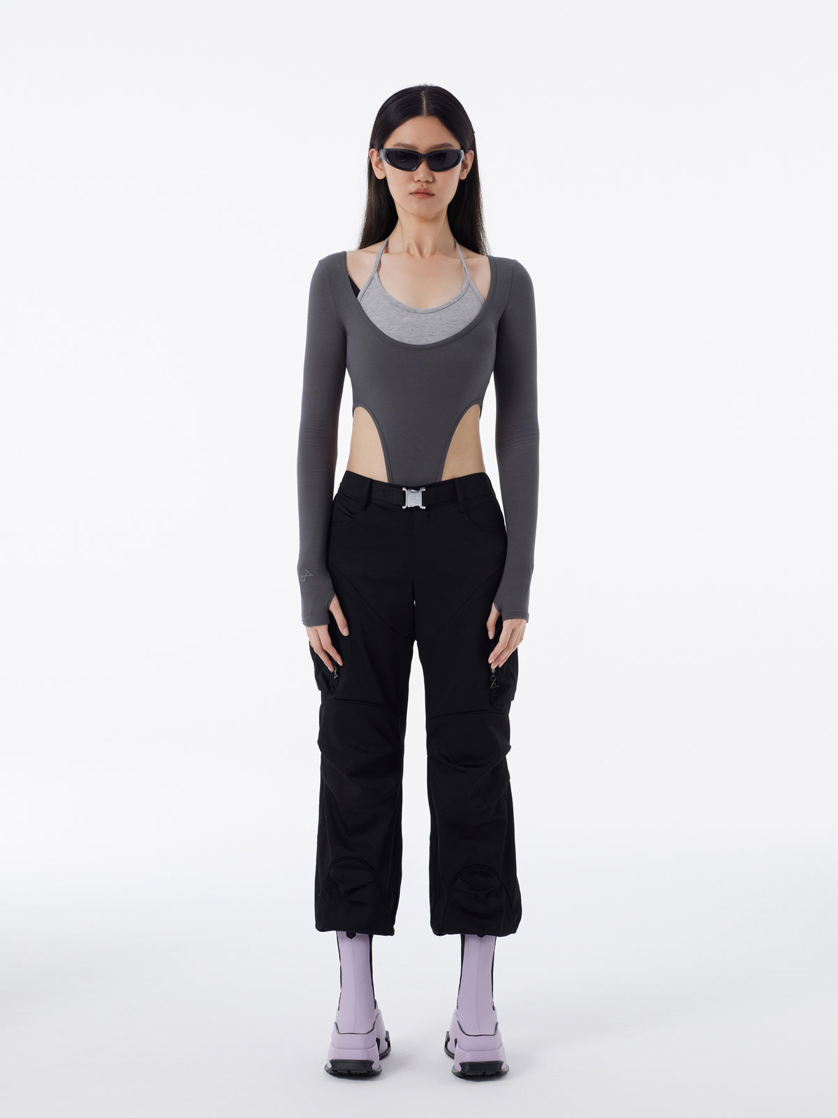 MELINOE Sculpted Platform Chelsea Boots Lilac